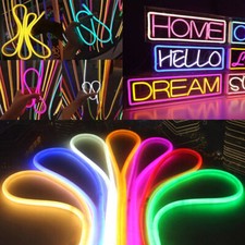 5M LED Strip Light Neon Flex Rope Light Waterproof DC 12V Flex Outdoor Lighting