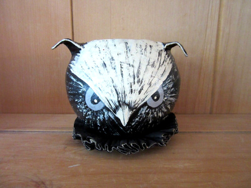 Paper mache hand made - owl, head