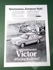 Vauxhall Victor 1972 Original Magazine Page Advert
