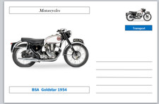 Motorcycles - BSA Goldstar 1954 Souvenir Postcard mint