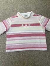 Next Girls Stripy Winter Jumper.Age 12-18 Months.