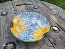 Poole Pottery Vincent Sunflower  Dinner Plate  27cm Blue Yellow