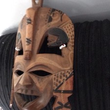 Stunning Wooden Mask Hand