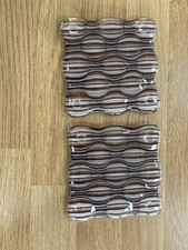 Two Beautiful Hand Blown Drinks Coasters Purple And White Design