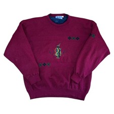 Stylo Wool Blend Knit Jumper Weatherproof Golf Iso Thermal Purple Mens Large