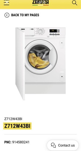 Zanussi z712w43bi integrated - z712w43bi,
