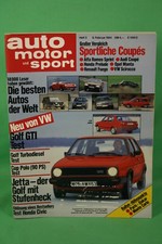 Ams 3/84 VW Golf GTI GTD Cup