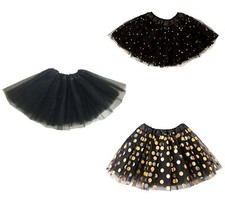Black Tutu Skirt Lady Women Fancy Dress Costume Halloween Hen Party Dance Skirts