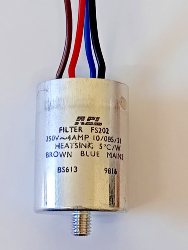 Mains filter stud - filter, mounted