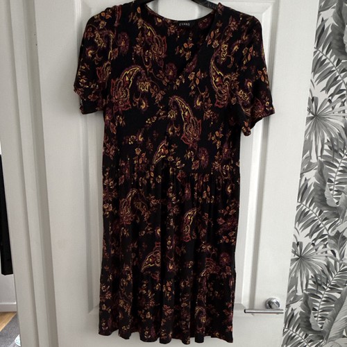 Evans black paisley neck - evans,