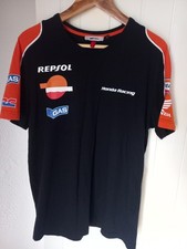 Repsol Honda Racing Gas Mens Black & Orange T Shirt Brand New Size XL