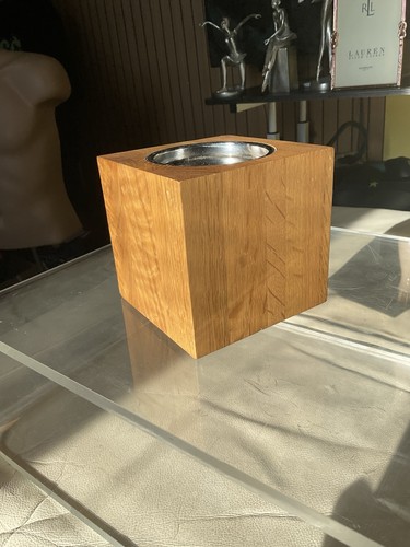 Habitat oak candle holder - habitat,
