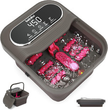 Beinilai Collapsible Foot Spa and Massager with Heater and Temperature Control,F