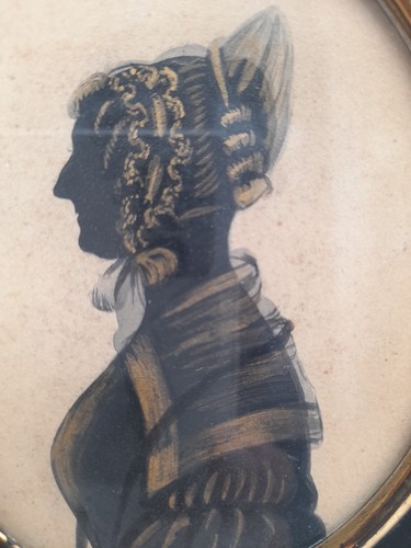Antique miniature 19thc lady - antique,