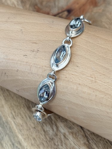 Blue topaz marquis - blue, 925