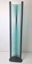 CD Tower Rack Holder Organizer Green Black Vintage Y2K Atlantic Holds 50 CDs
