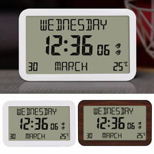 Easy To Read Controlled Calendar Clock Displays Time Day Date Temperature.