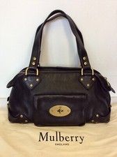 MULBERRY BLACK LEATHER FRONT