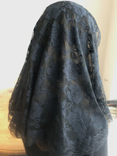 Catholic Mantilla black lace veil beautiful mantilla 