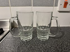 Pair Of Ravenhead Barmasters Half Pint Beer Glasses .