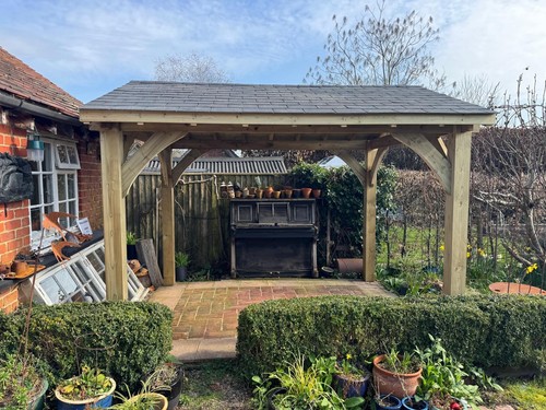 Bespoke wooden apex gazebo - wooden,