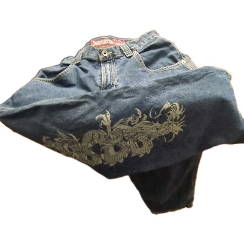 Jnco y2k jeans white dragon - jeans,