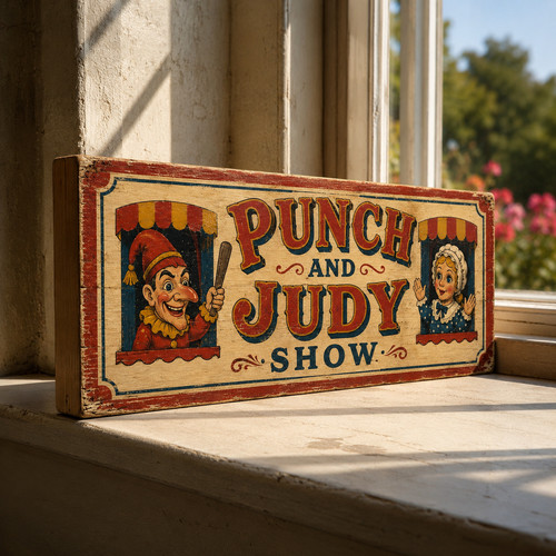 Punch and judy sign - judy,
