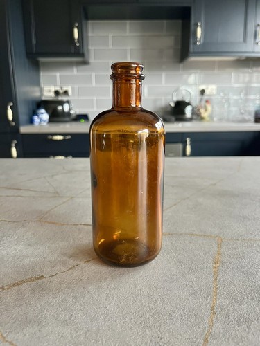 Vintage co brown glass - d,