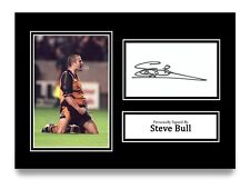 Steve Bull Signed A4 Photo Autograph Wolves Gift Memorabilia Display + COA