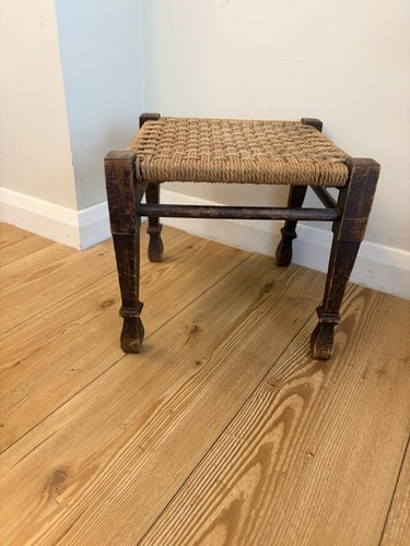 Vintage wooden woven - wooden, rope