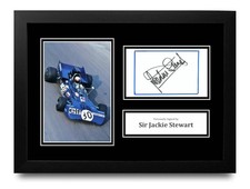 Sir Jackie Stewart Signed A4