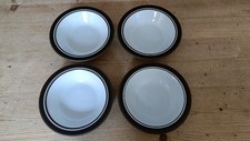 Hornsea CONTRAST Set of 4 Rimmed Bowls, 6.75 inches diameter, excellent
