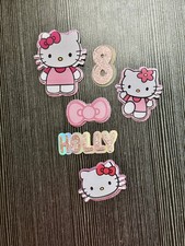 Personalised hello kitty Birthday, cake topper, Cupcake Toppers, cake charm