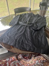 Brioni Black Lightweight Raincoat With Leather Trim