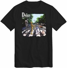 Droids Abbey Road Star Movie Beatles Wars Mashup T-Shirt Tee Top kids Boys Men