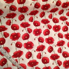 Large Poppy 100% Cotton
