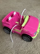 Vintage Mattel Barbie 1999 Pink Jeep Wrangler Beach Cruiser Car  Goodyear