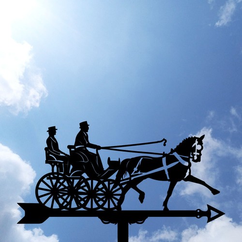 Horse carriage metal - horse,