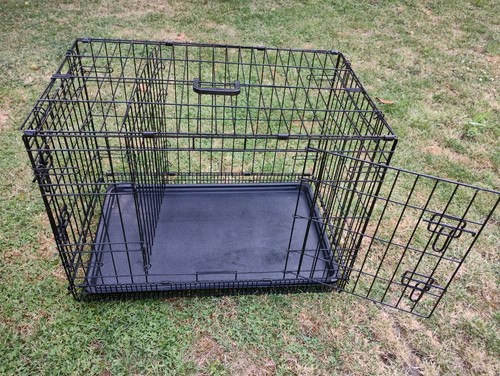 Steel metal dog - metal, cage