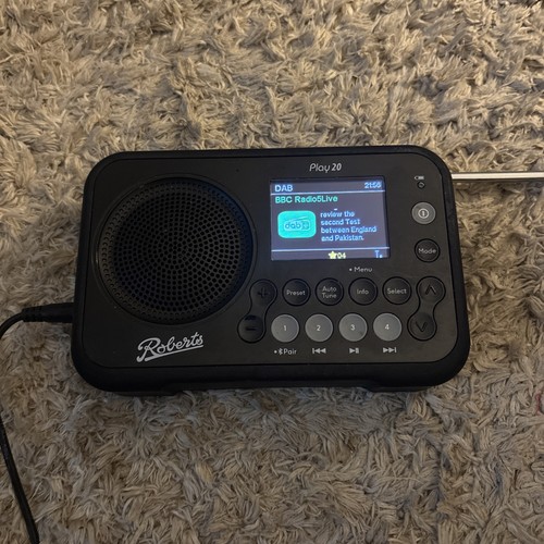 Roberts play20 blk radio - roberts, play20-blk