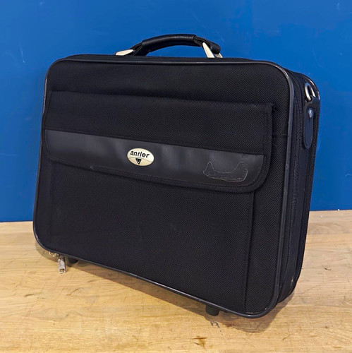 Antler black laptop briefcase - antler,