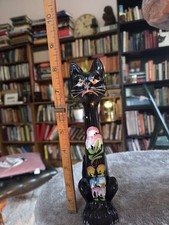 Vintage Hand Painted Black Cat