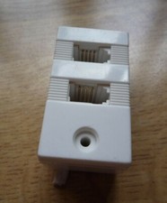 Telephone socket extension with 2 sockets 1-to-2 adapter adopter splitter BS6312