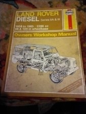 Haynes Manual Land Rover Diesel Series IIA & III. 1958 to 1985 Hardback