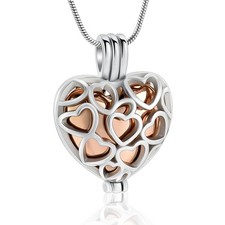 Heart Cremation Urn Necklace