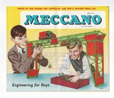 Meccano Folded Catalogue Leaflet 1955-6