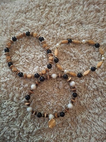 Bracelets brown wooden - bracelets,