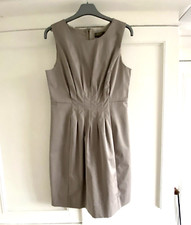 BNWOT FEVER dove grey lined fitted dress UK14 immaculate great for races/wedding