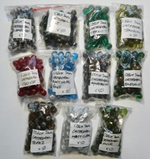 Lot 177 - Czech Glass Cathedral Beads metallic accent 7mm 50 each 11 colours