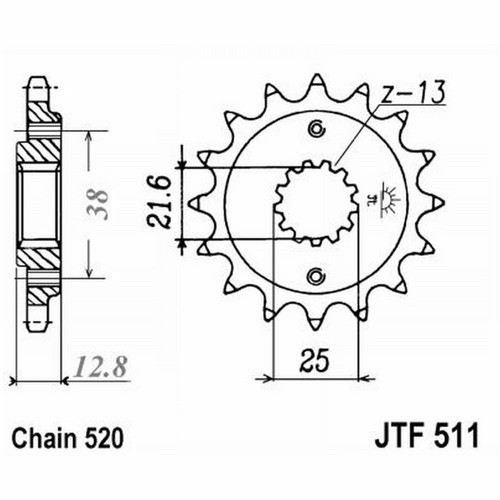 Sprocket 511 z14 kawasaki - sprocket,